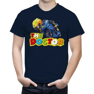 camiseta manga corta unisex valentino the doctor azul marino chico