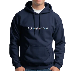 sudadera con capucha unisex friends azul marino chico