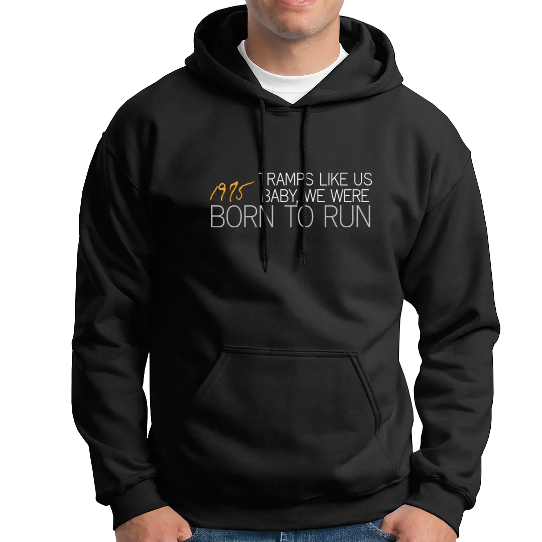 sudadxera con capucha unisex springsteen born to run letter negro chico