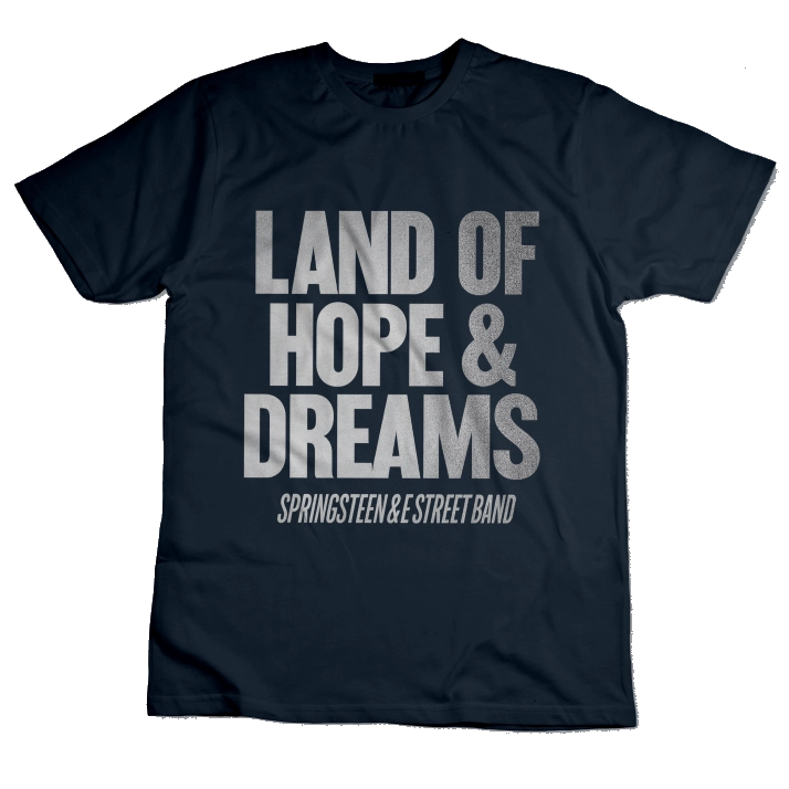 camiseta springsteen land of hope and dreams azul marino