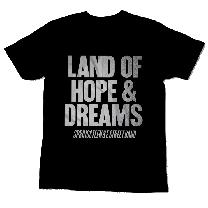 camiseta springsteen land of hope and dreams negro